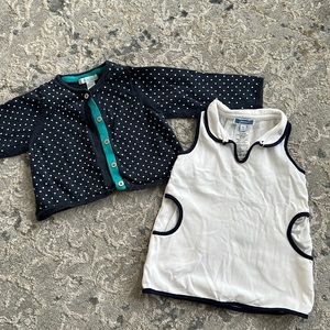 🌟sold🌟Cardigan Obaibi and Jacadi dress 12 months